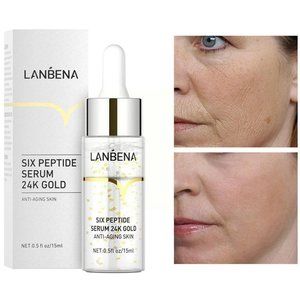 LANBENA - Six Peptide Serum 24k Gold Anti Aging Wrinkle Reducer Tightening Acne